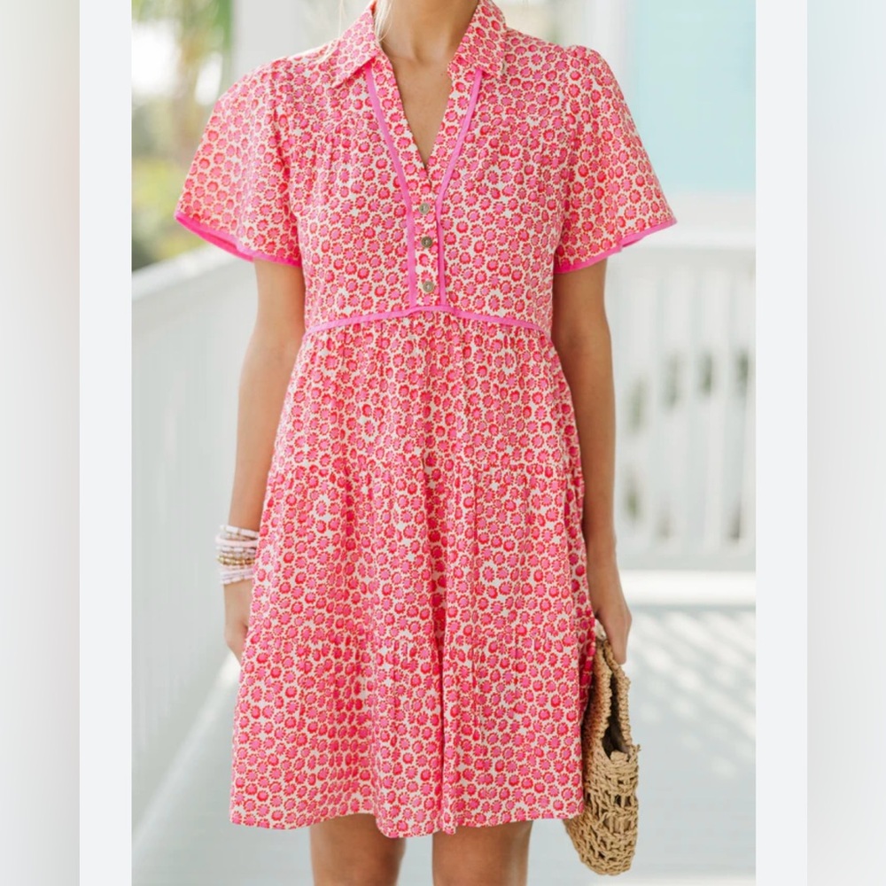 Amazing pink printed dress!